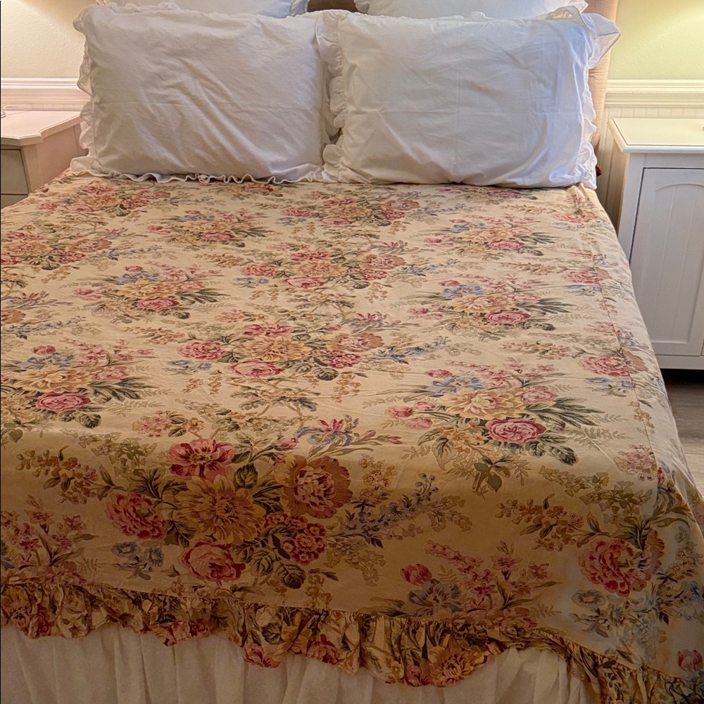 Vintage Ralph Lauren Astor Ruffled Duvet Cover